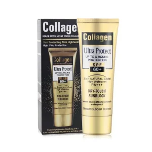 کرم ضد افتاب بی رنگ کلاژن ساز SPF60 وکالی wokali