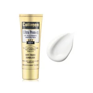 کرم ضد افتاب بی رنگ کلاژن ساز SPF60 وکالی wokali