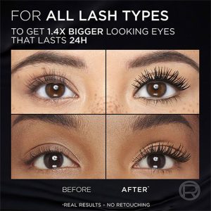 ریمل حجم‌دهنده و بلندکننده لورال مدل Volume Million Lashes Panorama All Night Black